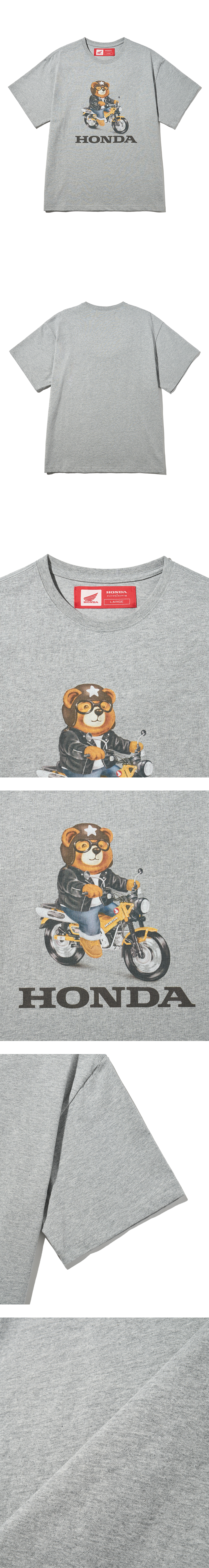 Tシャツ・カットソー HONDA MOTORCYCLE CT 125 Bear Short Sleeve Grey MUSINSA | Honda Motorcycle CT 125 Bear Short Sleeve Grey