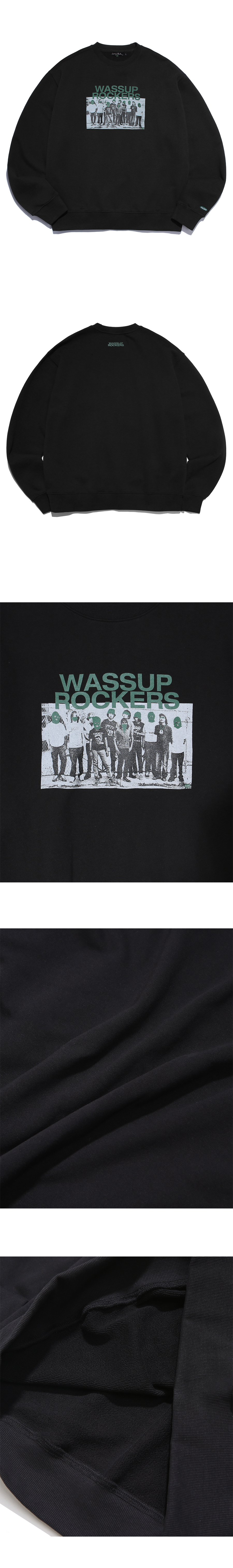 MUSINSA | LARRY CLARK WASSUP ROCKERS CREWNECK BLACK