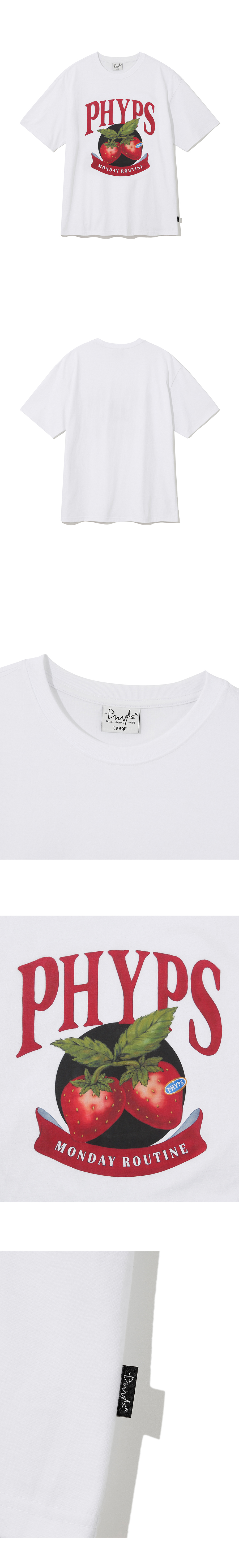PHYPS ♥ Strawberry Routine Short Sleeve T-Shirt PHYPS DEPT - Short sleeve t-shirt - PHYPS HOME