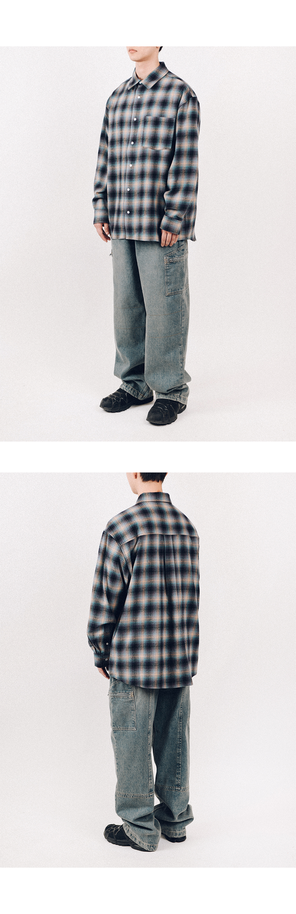 ★ Phyps Department★ Flannel Chiefs Tartan Check Shirt Gre MUSINSA | PHYPS Flannel Chiefs Tartan Check Shirt_Green