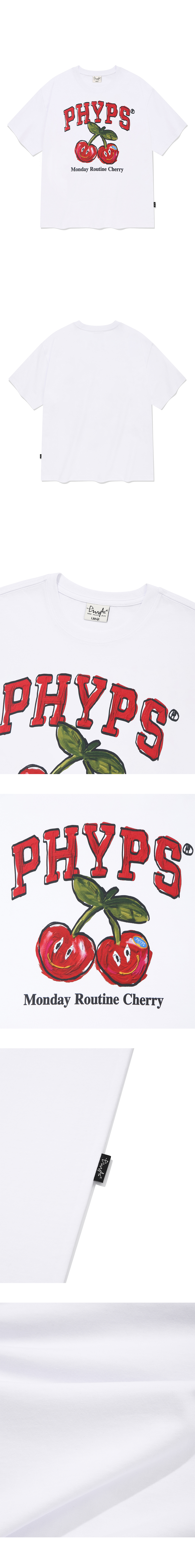 PHYPS ♥ Monday Routine Peach Short Sleeve T-shirt Monday Routine Peach Short Sleeve T-shirt_White - PHYPS HOME