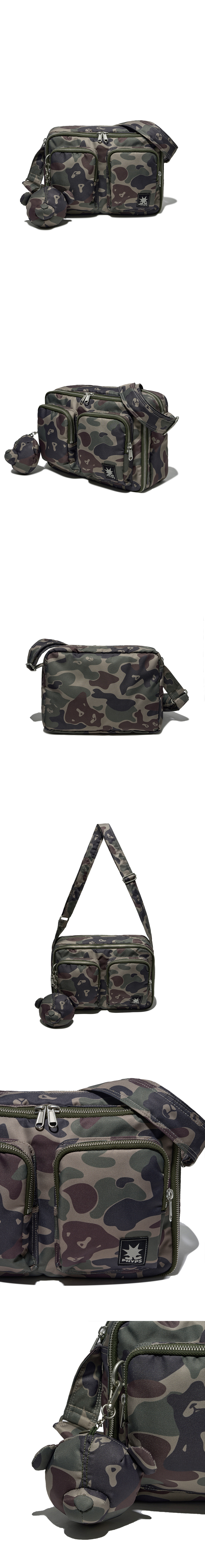 ショルダーバッグ・ポシェット Phyps Department Bear Keyring Multi Pocket Crossbody Bag S MUSINSA公式 | PHYPS Bear Keyring Nylon Multi Pocket