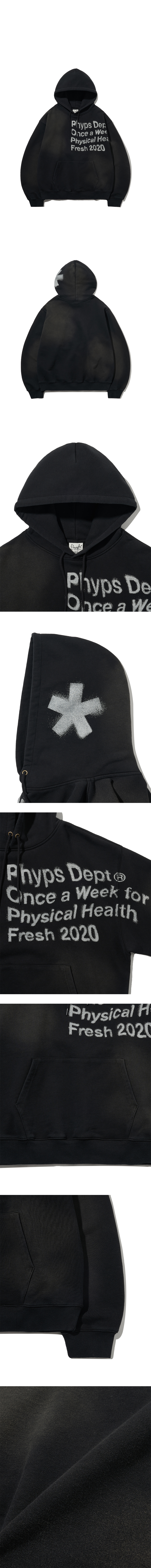 ◆Phyps Department◆ Over Typo Spray Dying Hood_Gray Over Typo Spray Dying Hood_Gray - PHYPS HOME