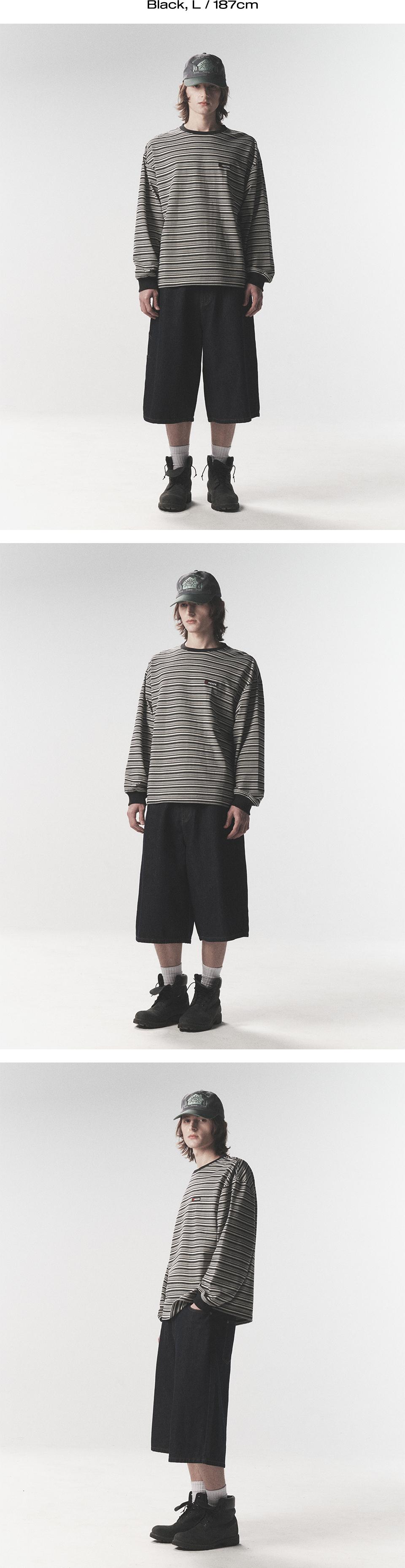 ★ Phyps Department★ Vintage Stripe Long Sleeve Green PFS1 MUSINSA | PHYPS Vintage Stripe Long Sleeve_Green