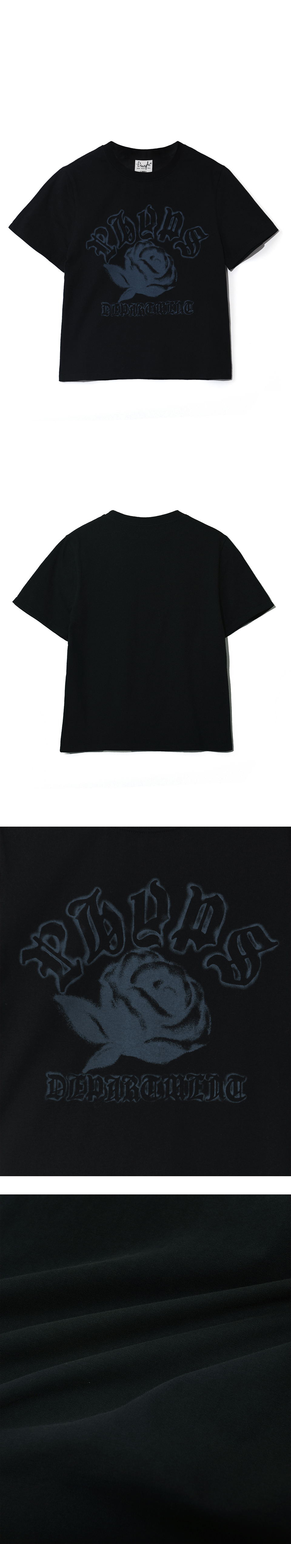 PHYPS ♥ Rose Spray Short Sleeve T-Shirt/追跡付 MUSINSA | PHYPS Women's Rose Spray Short Sleeve T-Shirt_Black