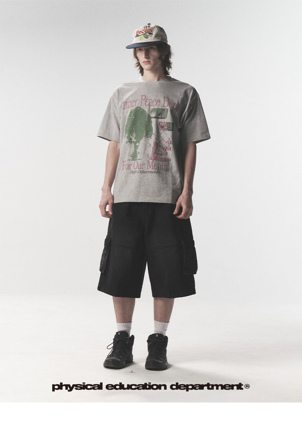 Bermuda Cargo Denim Pants_Black - PHYPS HOME