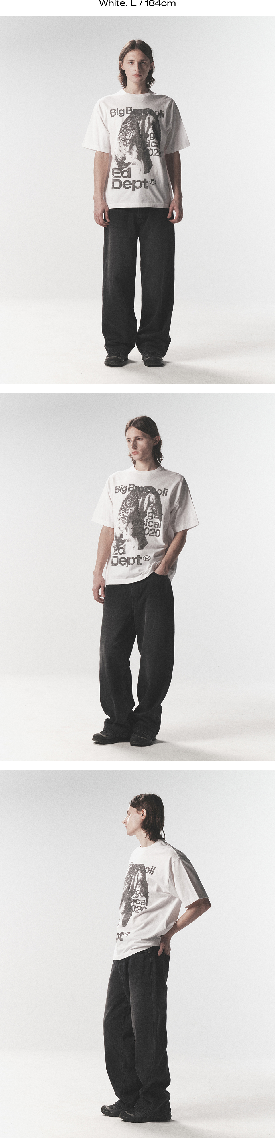 MUSINSA公式 | PHYPS Big Broccoli Short Sleeve T-Shirt_Gray