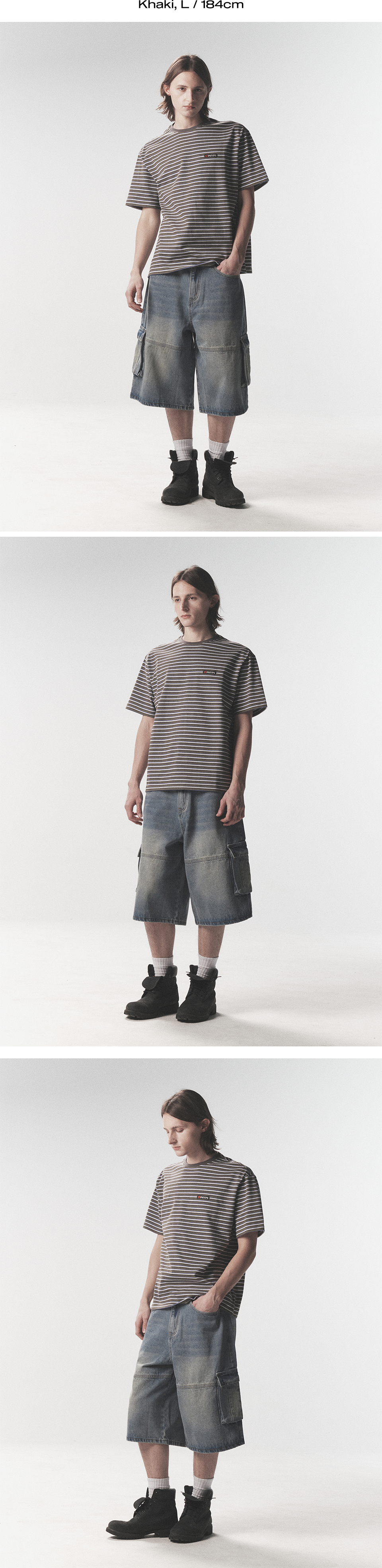 PHYPS ♥ Apple Basket Stripe Short Sleeve T-Shirt MUSINSA | PHYPS Apple Basket Stripe Short Sleeve T-Shirt_Brown