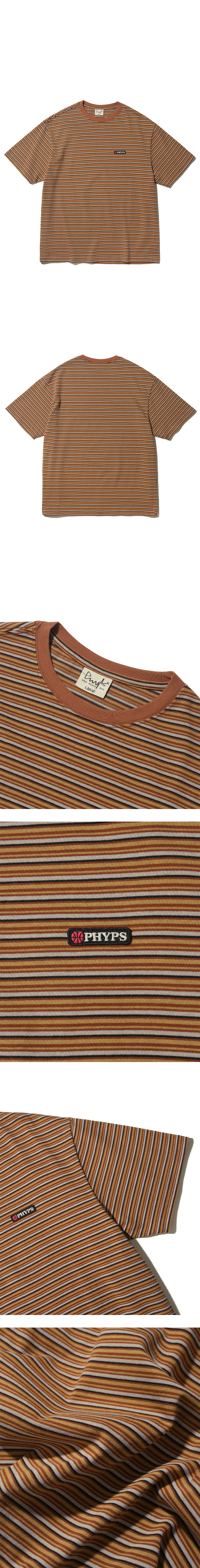 PHYPS ♥ Apple Basket Stripe Short Sleeve T-Shirt MUSINSA | PHYPS Apple Basket Stripe Short Sleeve T-Shirt_Blue