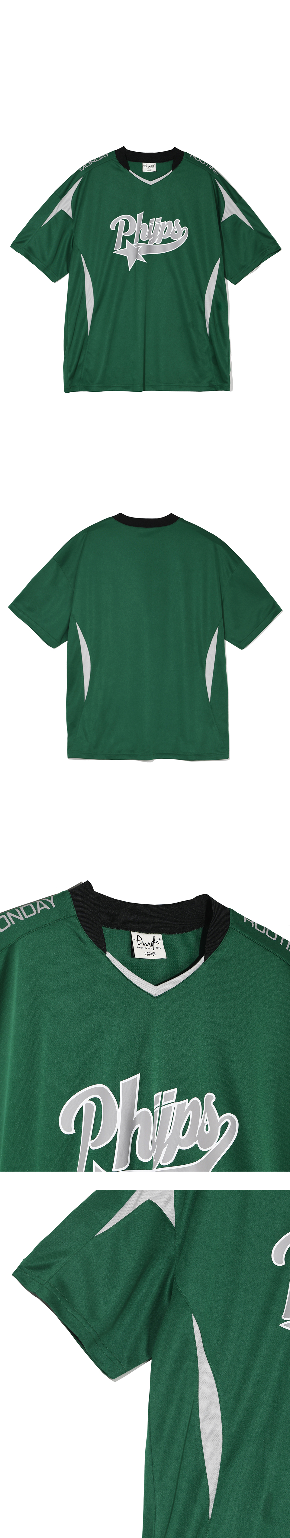 MUSINSA | PHYPS Startail Sporty Short Sleeve T-shirt_Green
