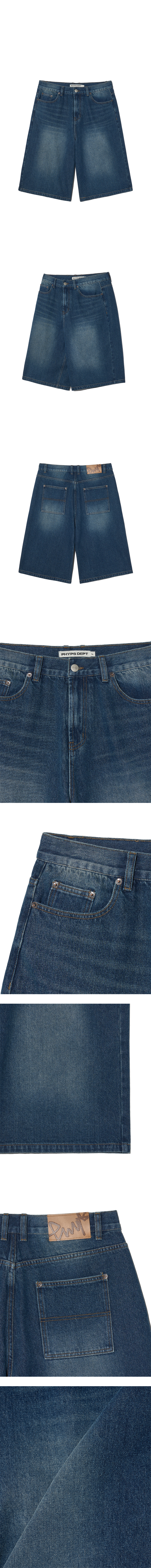 Washed Bermuda Denim Shorts_Blue - PHYPS HOME