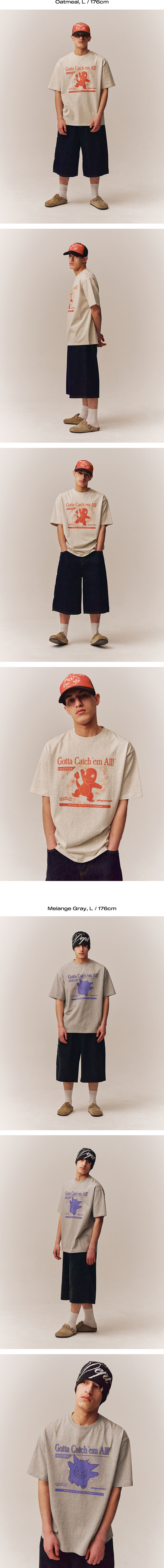 ★ Phyps Department★ Pokemon Gacha Short Sleeve Melange Gr MUSINSA公式 | PHYPS Pokemon Gacha Short Sleeve_Charcoal