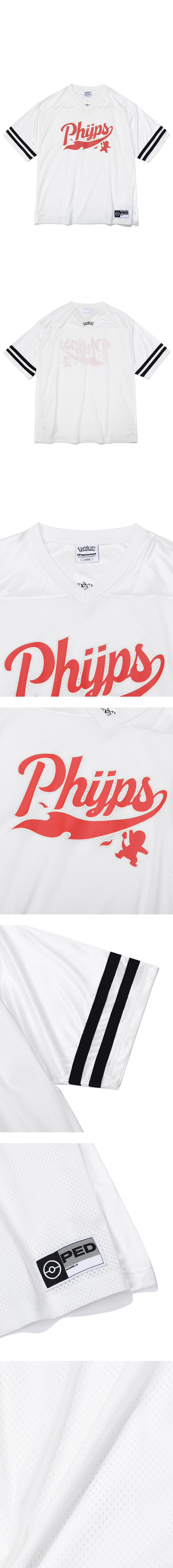 MUSINSA | PHYPS Pokemon Star Tail Mesh Short Sleeve_White