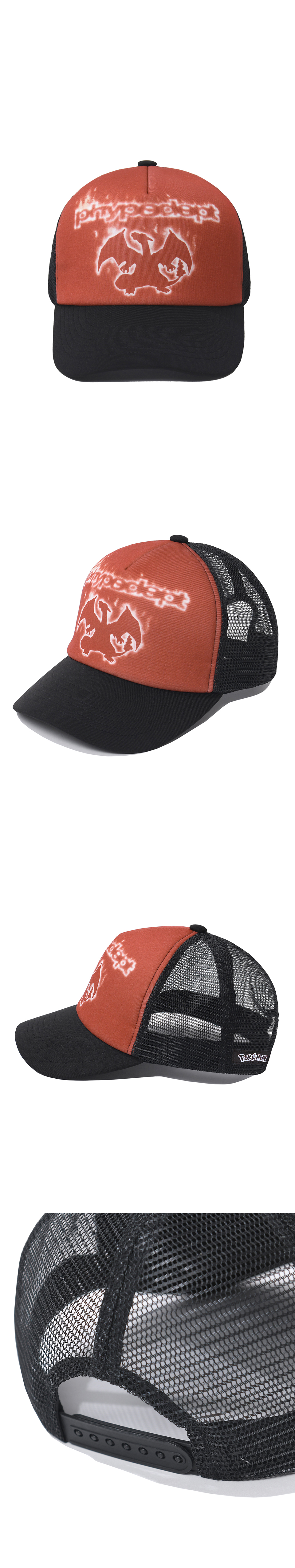 ★ Phyps Department★ Pokemon Effector Mesh Cap Red Orange MUSINSA | PHYPS Pokemon Effector Mesh Cap_Red Orange