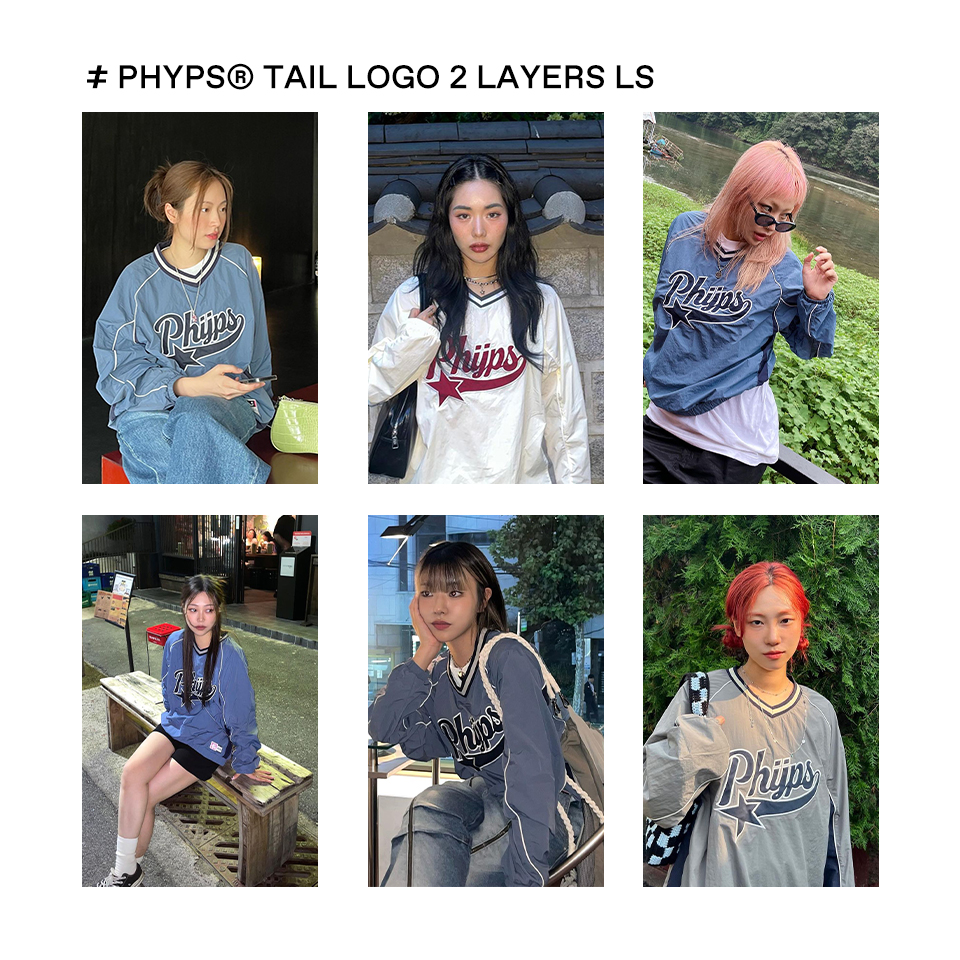 Phyps Department★韓国★男女兼用★TAIL LOGO LS ロンT 2色 Phyps Department☆韓国☆男女兼用☆TAIL LOGO LS ロンT 2色