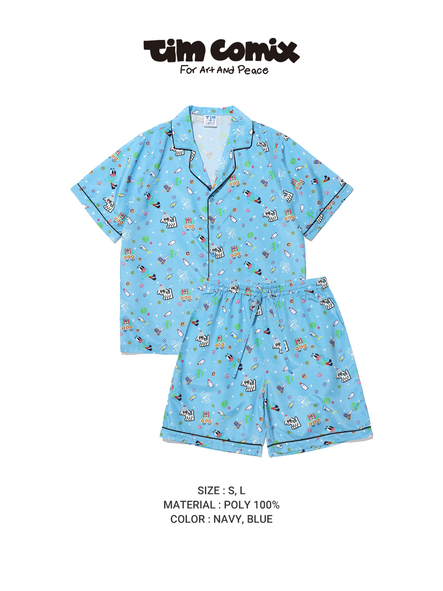 팀코믹스(TIMCOMIX) TIM DADITO IN COSMIC PAJAMAS SET UP BLUE - 사이즈 & 후기 | 무신사