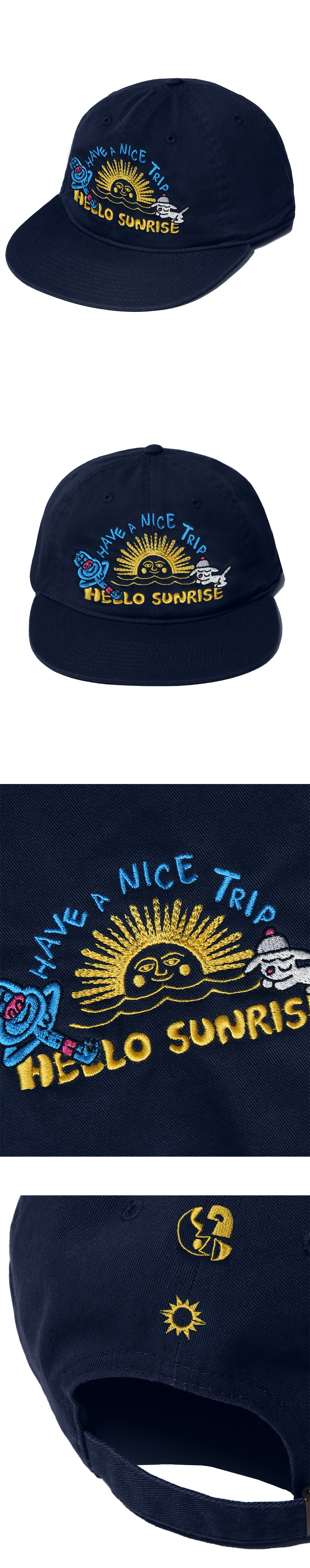 HELLO■Washed VTG Cat Logo 6panel Cap■送料込 Washed VTG Cat Logo 6panel Cap_Light Gray - Hello Sunrise