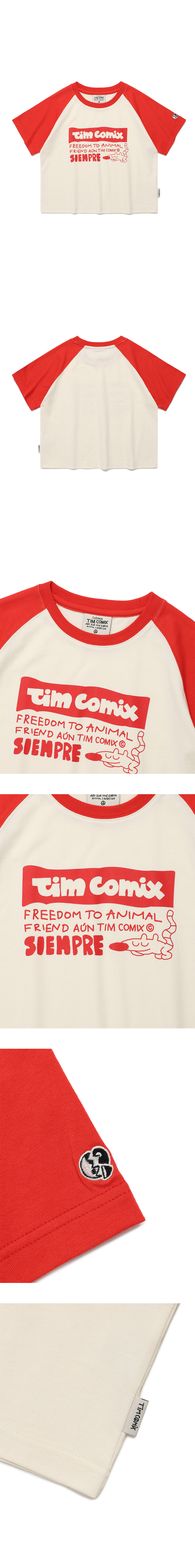 ★TIMCOMIX★ Siempre Animal Raglan Long Sleeve Brown MUSINSA | TIMCOMIX Siempre Animal Raglan Long Sleeve_Orange