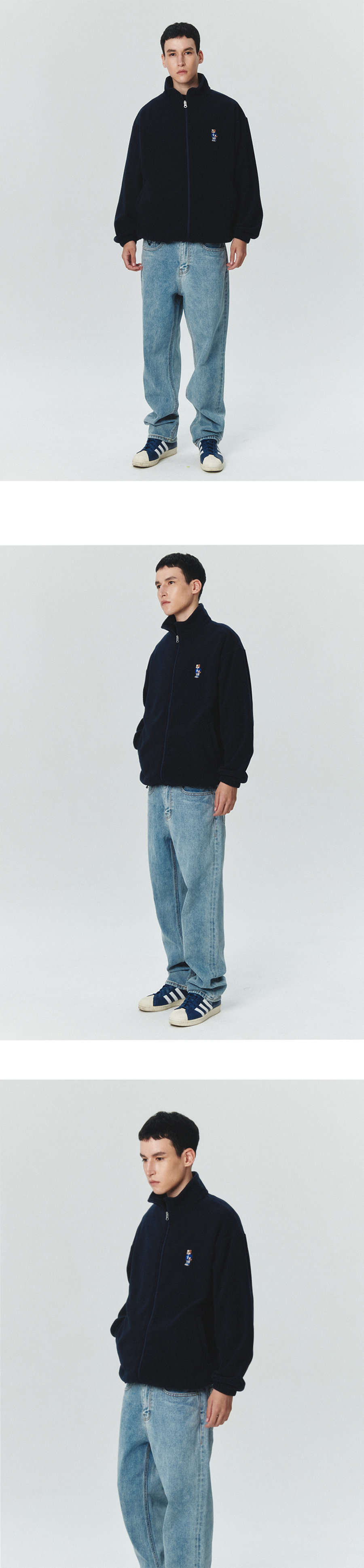 [ YALE ]★EMBROIDERY UNIVERSITY DAN FLEECE TRACK JACKET MUSINSA | YALE [2COLOR] Embroidered Dan Fleece Track Jacket
