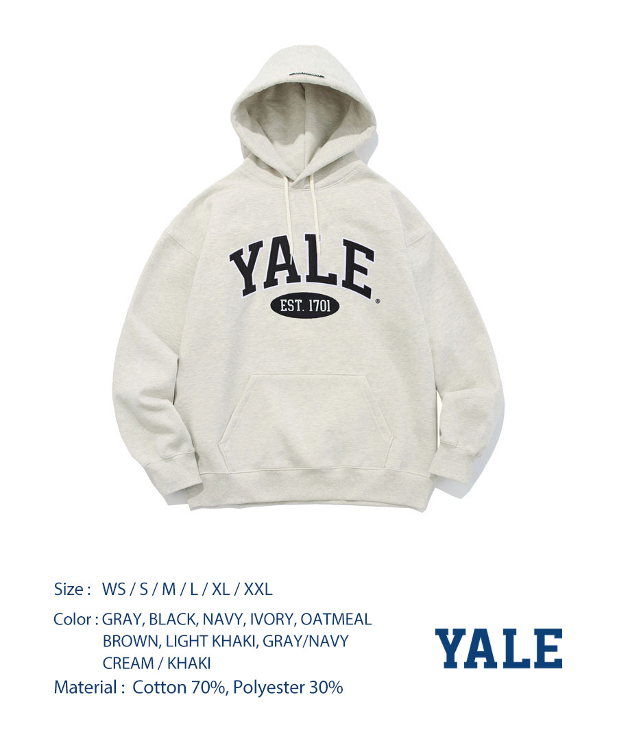 [ YALE ]★2 TONE ARCH HOODIE MUSINSA | YALE 2 TONE ARCH HOODIE OATMEAL