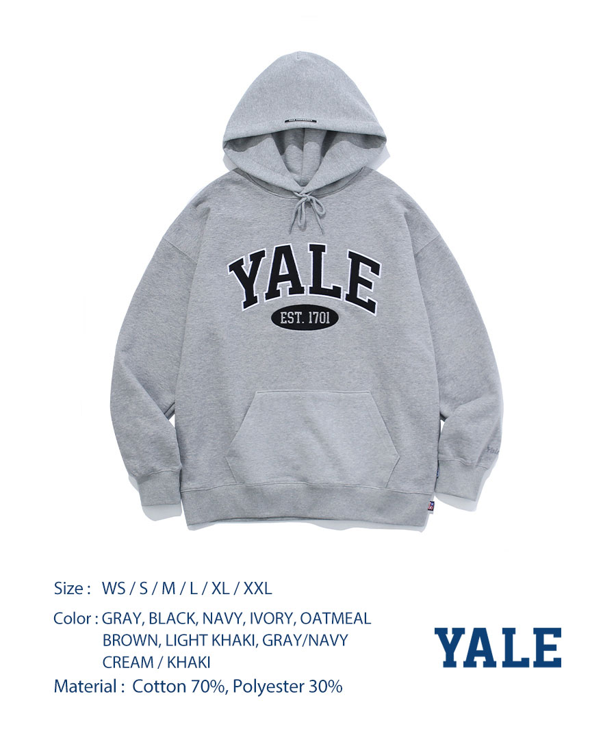 예일(YALE) (22FW) 2 TONE ARCH HOODIE GRAY - 사이즈 & 후기