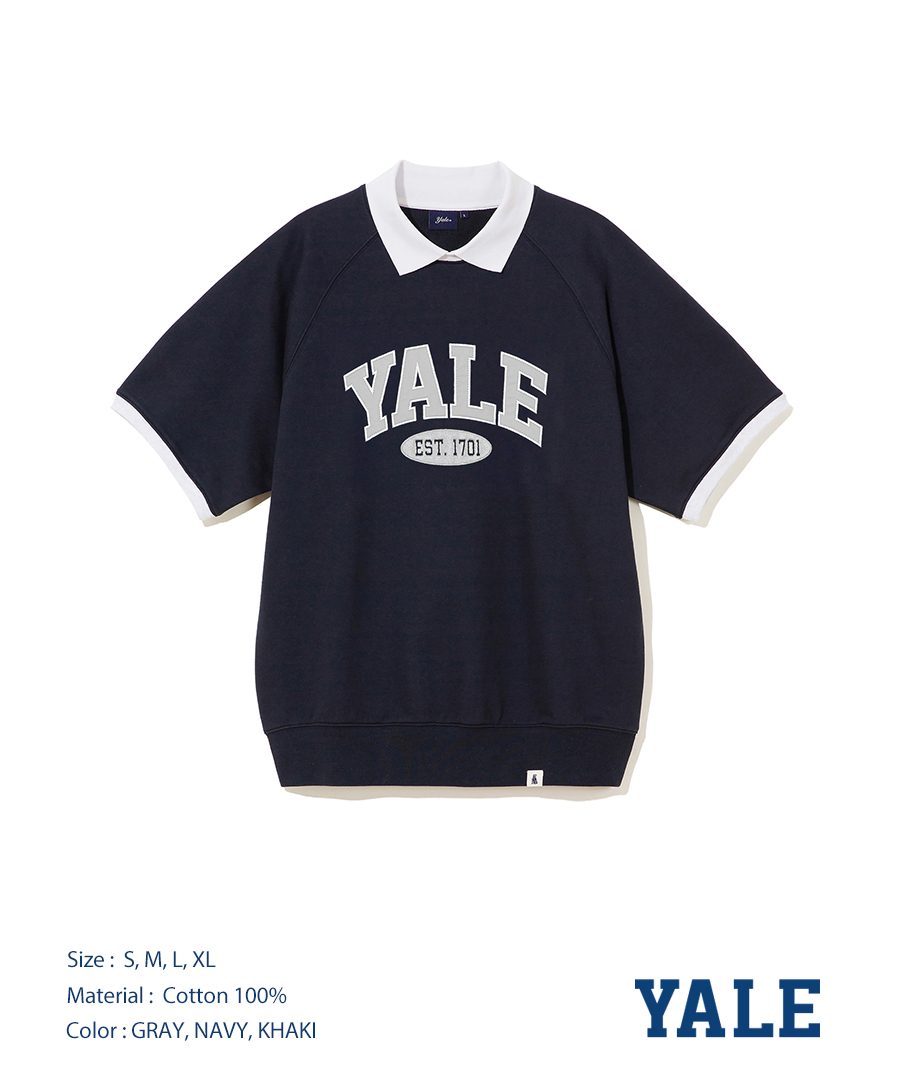 ☆YALE☆ 2 TONE ARCH TSHIRT NAVY YEM1SS306ANA MUSINSA | YALE 2 TONE ARCH T-SHIRT BLACK