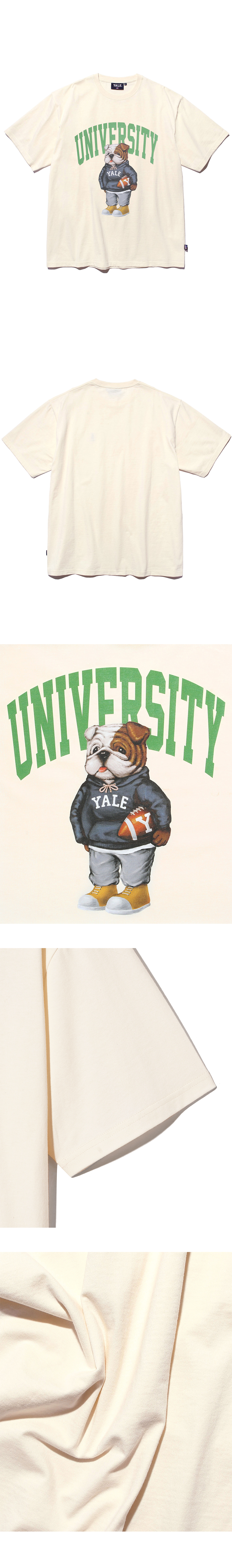 ☆YALE☆ UNIVERSITY DAN TSHIRT CREAM YD01SS6001CR MUSINSA | YALE UNIVERSITY DAN T-SHIRT CREAM